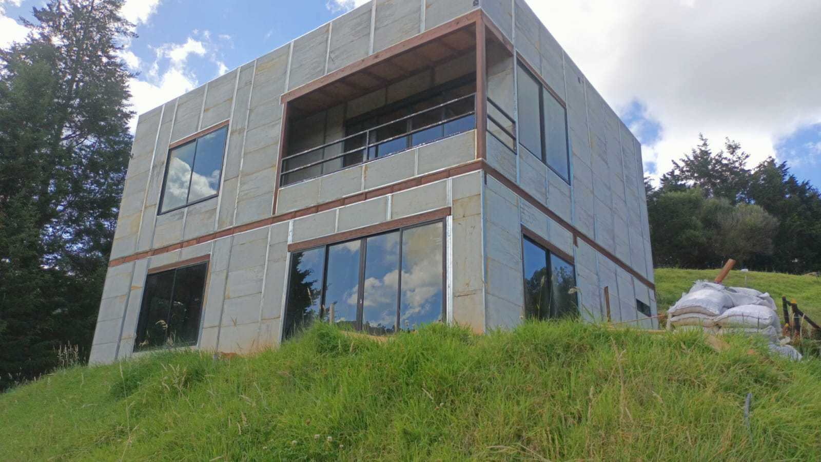 Modern architectural building with large windows